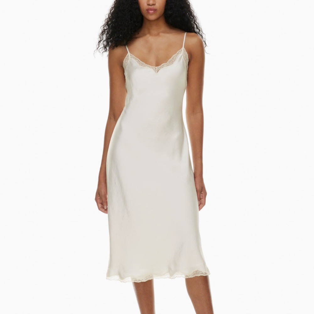Aritzia Wilfred white Midi Dress